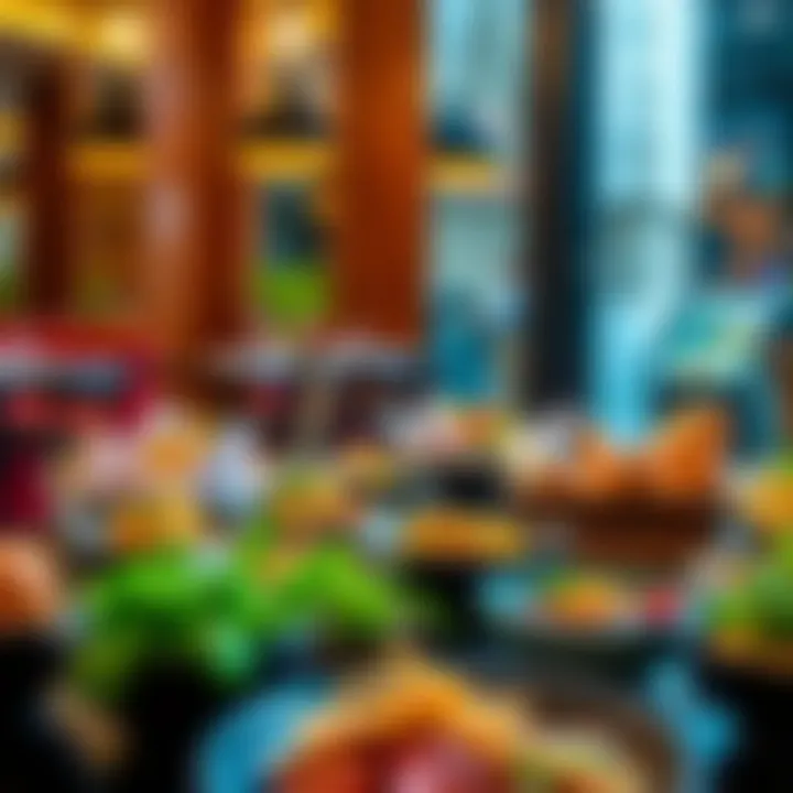 A selection of diverse menu items highlighting the culinary variety available