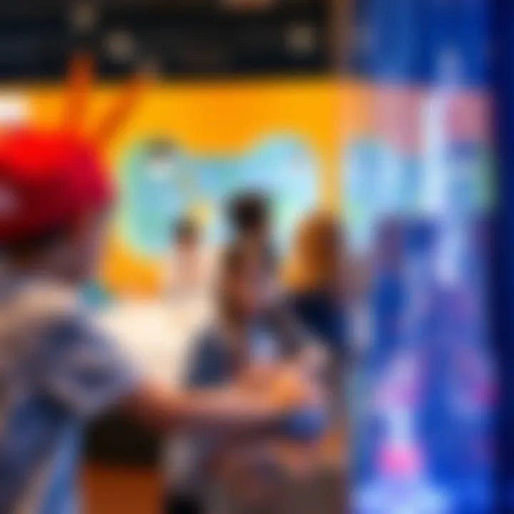 Children engaging in an interactive science exhibit