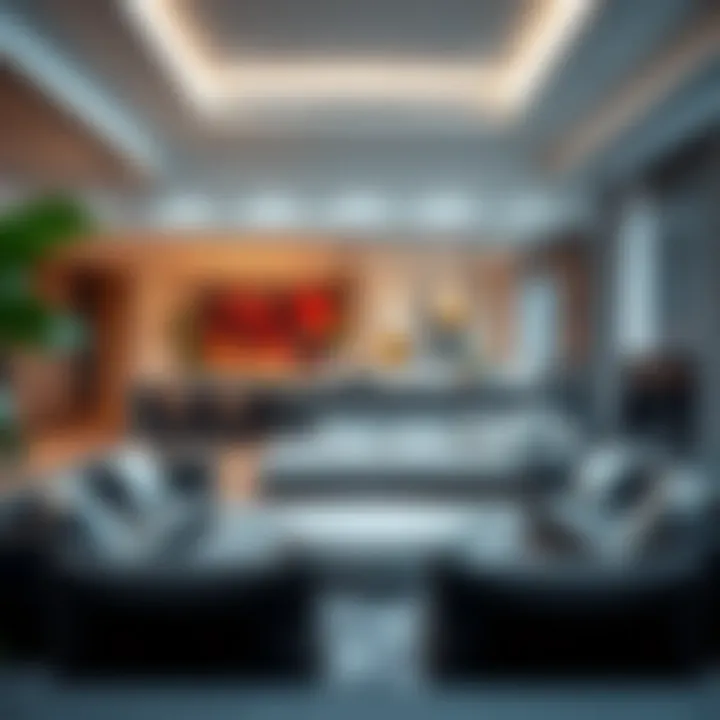 Creative Separation of Living and Workspace Creative loft partition separating living and workspace