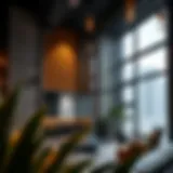 Stylish Loft Partition in Urban Environment Stylish loft partition showcasing modern interior design