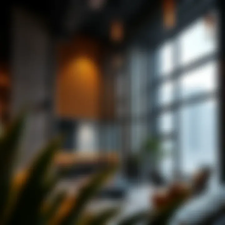 Stylish Loft Partition in Urban Environment Stylish loft partition showcasing modern interior design