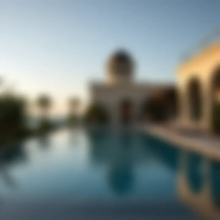 Tranquil Private Pool Retreat Tranquil atmosphere of a private pool surrounded by lush greenery