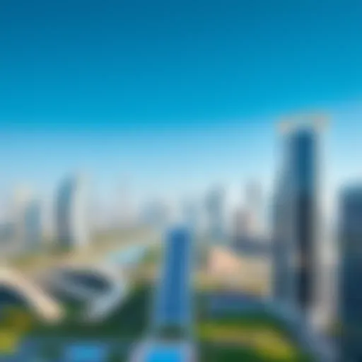 Panoramic view of Madinet Zayed's skyline showcasing modern architecture