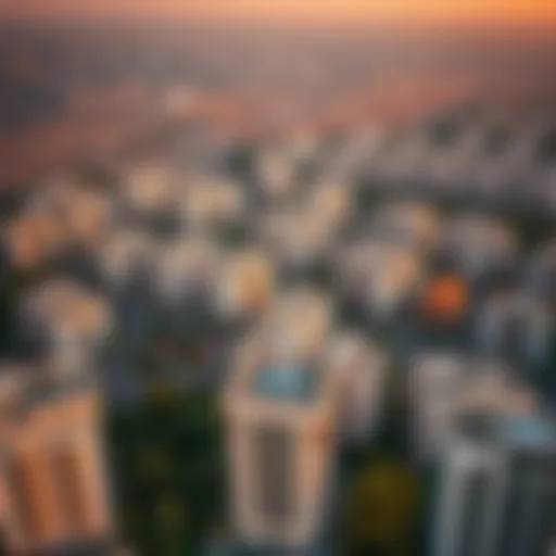 Urban Development in Majan Aerial view of Majan showcasing its urban development