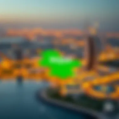 Map highlighting Majan's strategic location in Dubai