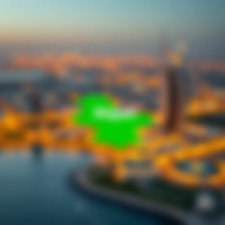 Map highlighting Majan's strategic location in Dubai