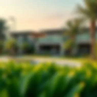 Luxurious residential properties surrounded by lush greenery in Nakheel District One West