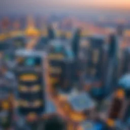 Aerial view of a modern Dubai skyline showcasing off-plan projects