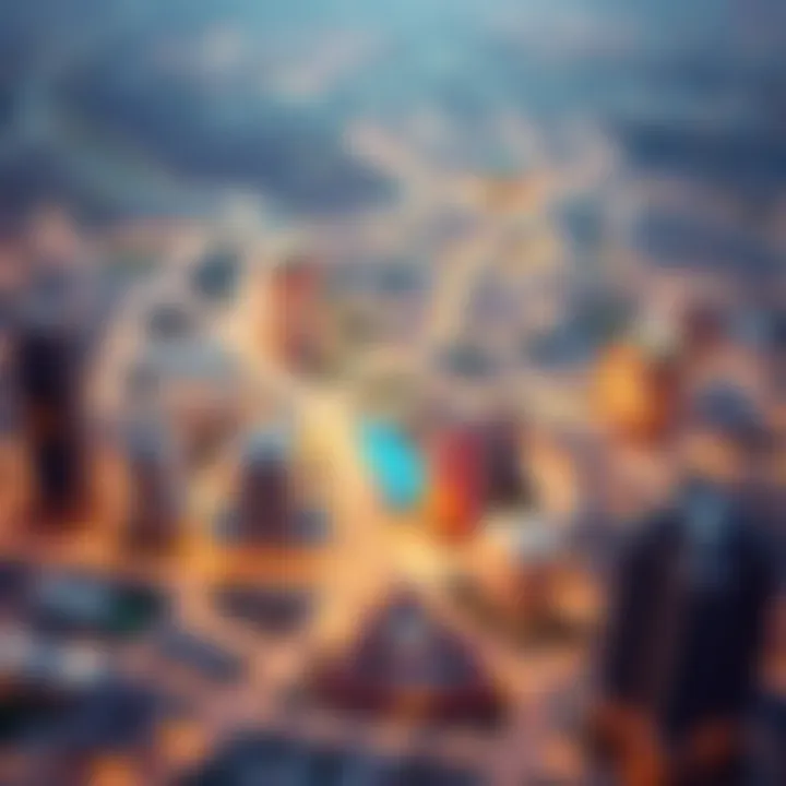Mapping Urban Expansion Urban development map of Dubai highlighting new off-plan projects