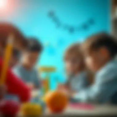 Children Engaged in Creative Learning A group of children engaging in an educational activity