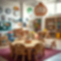 A vibrant nursery environment showcasing diverse learning materials