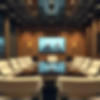 Business meeting in a stylish conference room