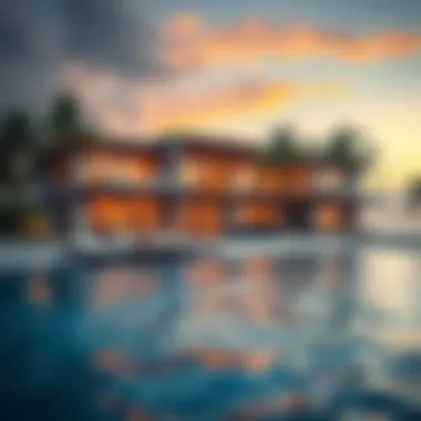 Beachfront Elegance on a Private Island Elegant beachfront property on a private island with modern architecture