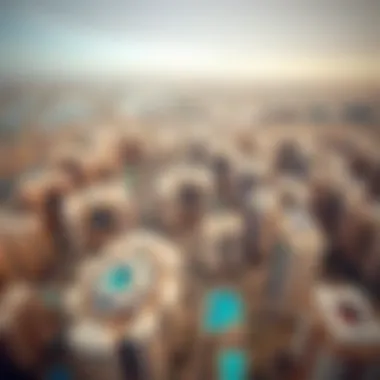 Aerial view of Dubai's real estate development