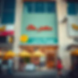 A vibrant shop front in Al Qusais showcasing local businesses