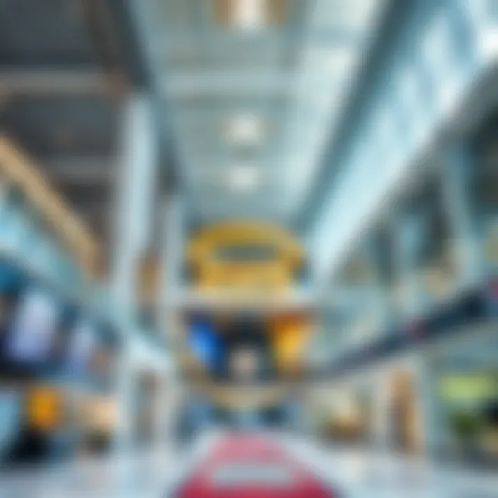 Inside the Expo: A Hub for Real Estate Innovation Interior of a modern expo hall during a real estate exhibition