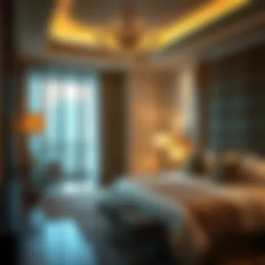 Luxurious hotel room interior in Bur Dubai