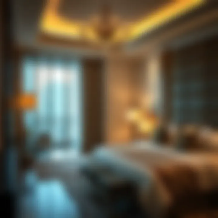 Luxurious hotel room interior in Bur Dubai