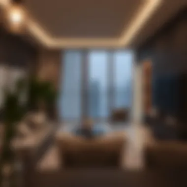 Modern apartment living space in Bur Dubai