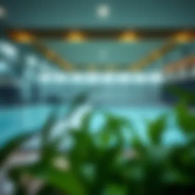 Fitness Facility with Squash Courts A state-of-the-art fitness facility featuring squash courts and training areas