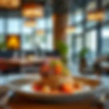 Artful Culinary Presentation A beautifully plated dish from a high-end restaurant