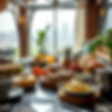 An array of international breakfast options available in Dubai