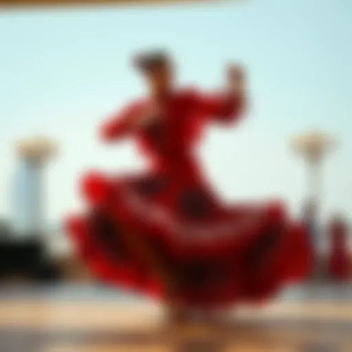 Captivating Flamenco dancer showcasing intricate footwork
