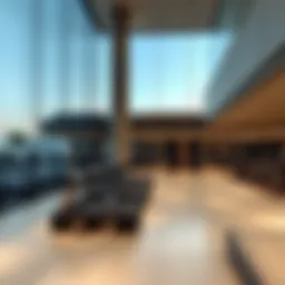 Modern gym architecture in Dubai Marina