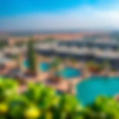 Aerial view of Masaar Sequoia showcasing the lush landscape and modern architecture