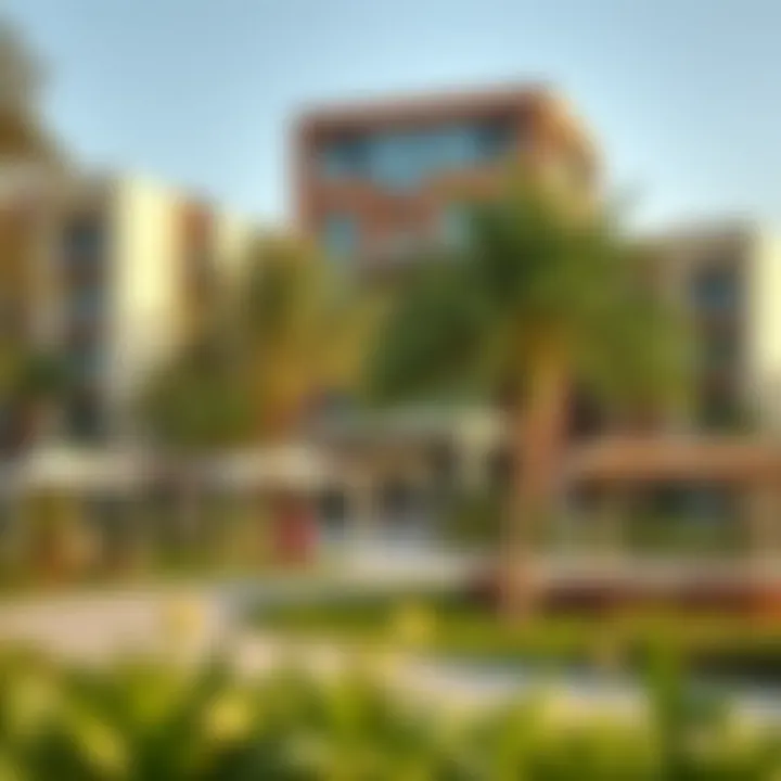 Green spaces and community areas within Masaar Sequoia promoting sustainability