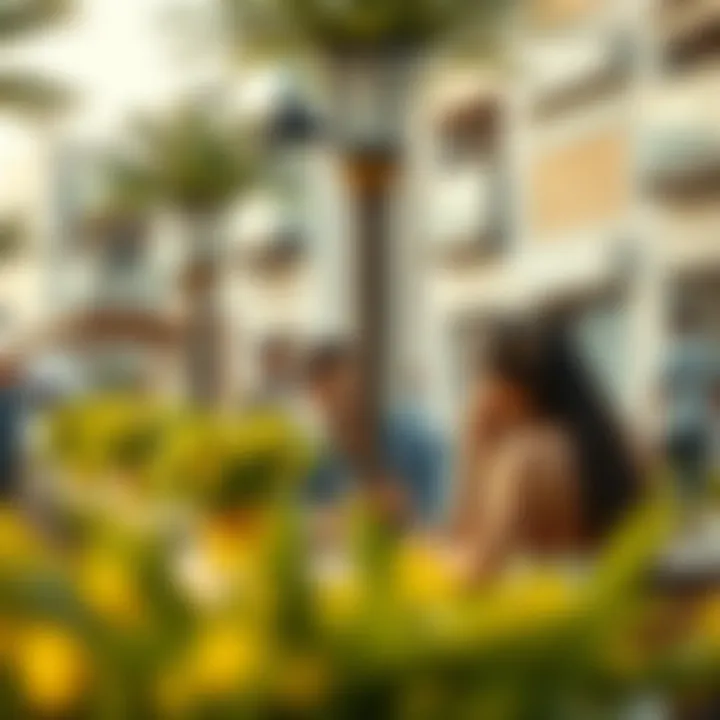 A vibrant community scene in The Nook, illustrating the dynamic lifestyle options available