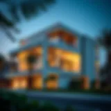 Exterior view of the Pearl House showcasing its modern architectural design