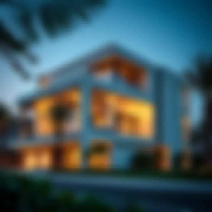 Exterior view of the Pearl House showcasing its modern architectural design