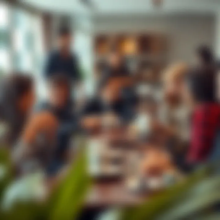 Social Connections Over Coffee A diverse group enjoying coffee and conversation