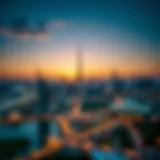 Dubai's Breathtaking Sunset Views Stunning sunset over Dubai skyline