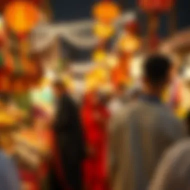 Vibrant market scene during UAE festivities