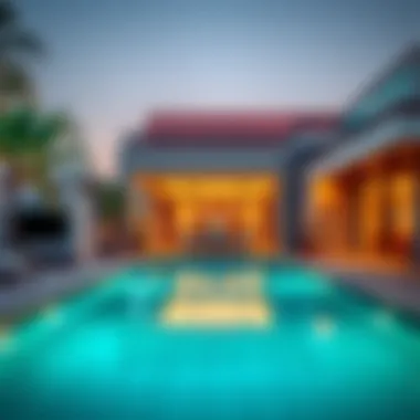 Relaxing Poolside Retreat Outdoor pool area of a villa for rent