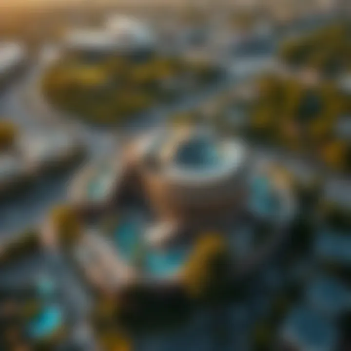 Aerial Perspective of Glitz and Surroundings Aerial view of Glitz by Danube and its surrounding amenities