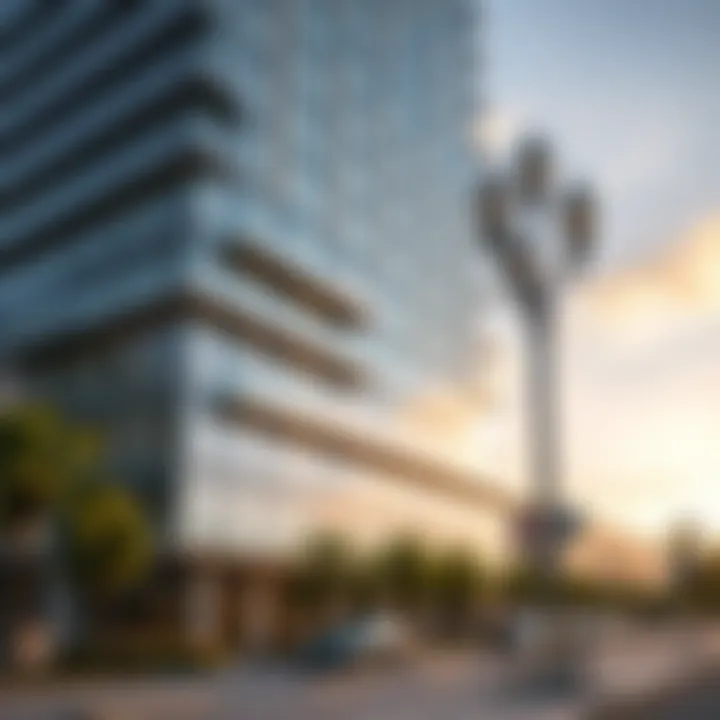 Architectural Marvel of Glitz by Danube Stunning exterior view of Glitz by Danube showcasing modern architecture