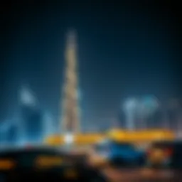 Stunning view of I-Rise Tower against Dubai's skyline