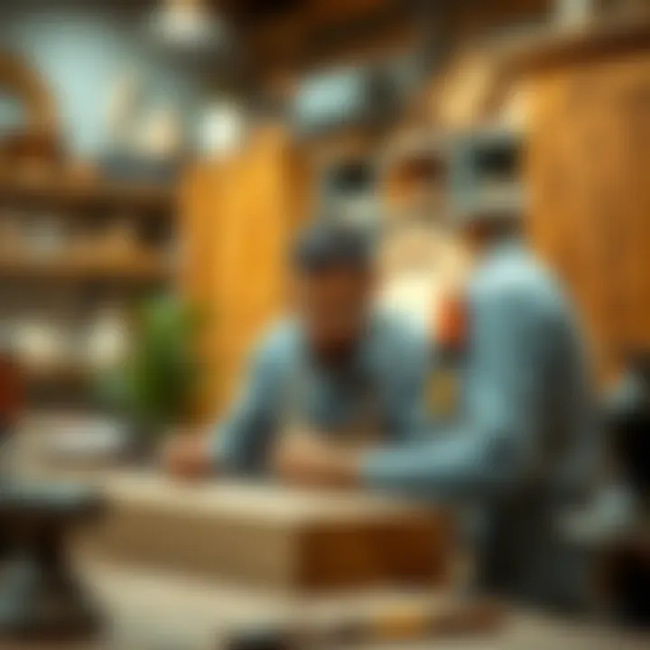 Artisan creating bespoke furniture pieces