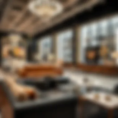 Modern Showroom Display in Karama Elegant showroom display of modern furniture