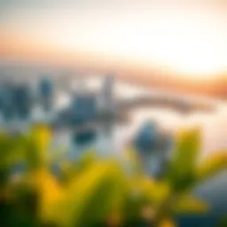 Aerial view of Lake Central Business Bay showcasing its iconic skyline