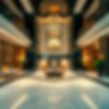 Luxurious Interior of MBK Tower Interior lobby of MBK Tower exhibiting luxurious design elements