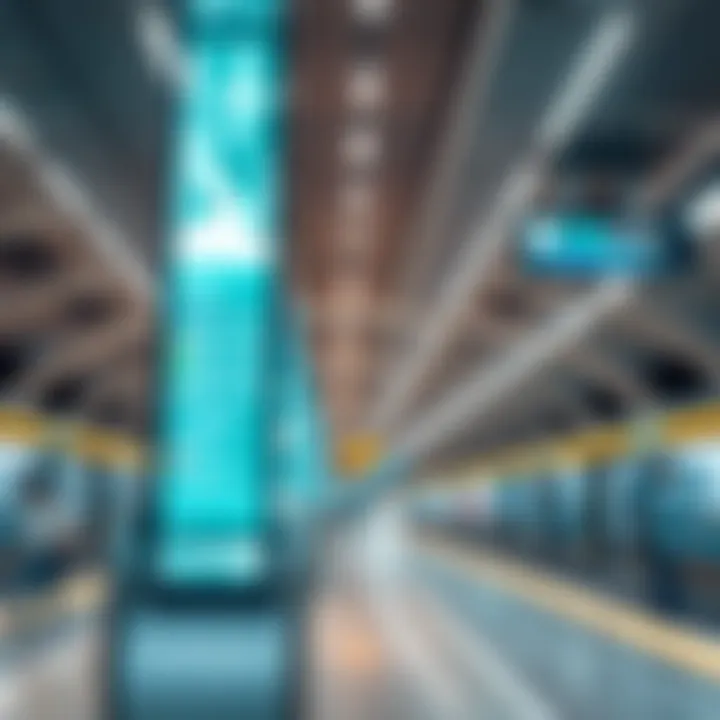 Technological advancements in metro systems with digital screens and automation