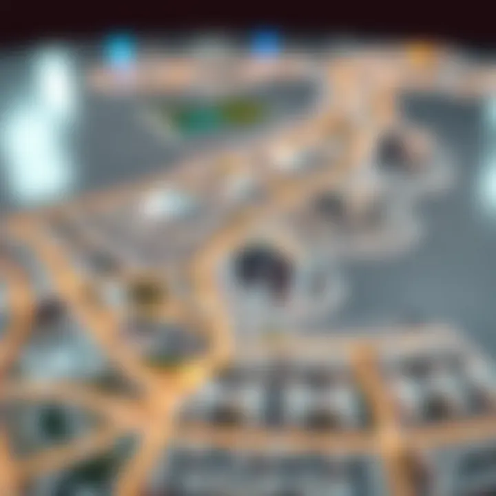 Detailed map layout of Mohammed Bin Zayed City highlighting key areas