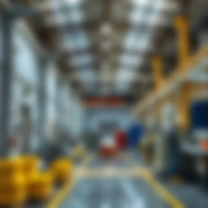 Interior of a modern manufacturing facility in Mussafah