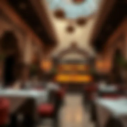 Interior shot of a traditional Emirati restaurant in Muwaileh