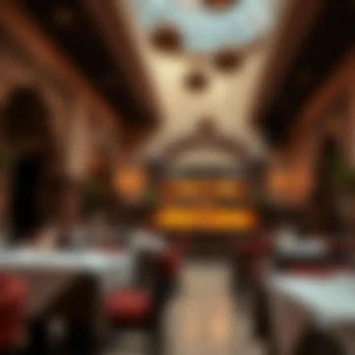 Traditional Emirati Restaurant Ambiance Interior shot of a traditional Emirati restaurant in Muwaileh