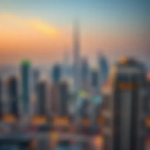 Dubai Skyline: Gateway to Freelancing Opportunities Overview of Dubai's skyline with business district